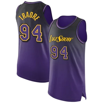Armel Traore ＃94 Los Angeles Lakers Authentic 2024/25 Men's Purple City Edition Jersey