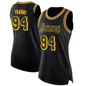 Armel Traore ＃94 Los Angeles Lakers Swingman Black Women's Jersey - City Edition