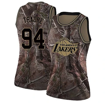 Armel Traore ＃94 Los Angeles Lakers Swingman Camo Women's Realtree Collection Jersey
