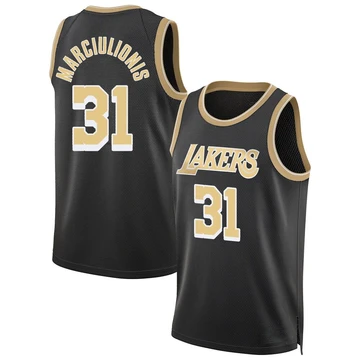 Augustas Marciulionis ＃31 Los Angeles Lakers Swingman Black Youth Select Series Jersey