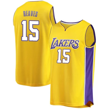 Austin Reaves ＃15 Los Angeles Lakers Gold Youth Fast Break Jersey - Icon Edition