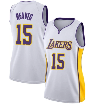 Austin Reaves ＃15 Los Angeles Lakers Swingman White Women's Jersey - Association Edition