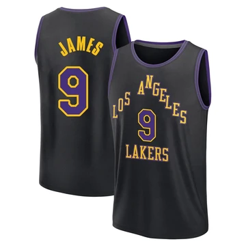 Bronny James ＃9 Los Angeles Lakers 2025/26 Youth Fast Break Black City Edition Jersey