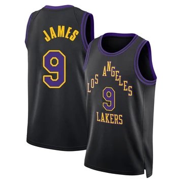 Bronny James ＃9 Los Angeles Lakers Swingman 2025/26 Youth Black City Edition Jersey