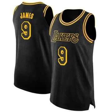Bronny James ＃9 Los Angeles Lakers Swingman Black Men's Jersey - City Edition