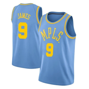 Bronny James ＃9 Los Angeles Lakers Swingman Blue Men's Hardwood Classics Jersey