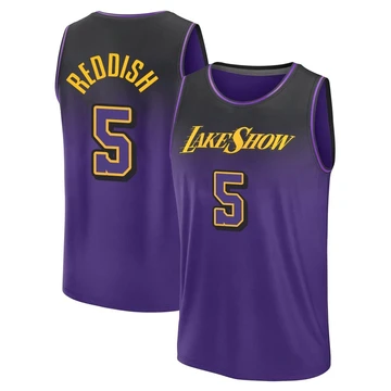 Cam Reddish ＃5 Los Angeles Lakers 2024/25 Men's Purple Fast Break City Edition Jersey