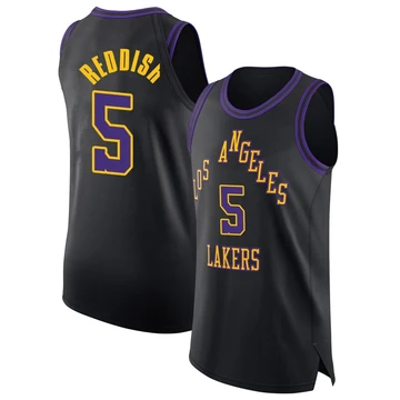 Cam Reddish ＃5 Los Angeles Lakers Authentic 2025/26 Men's Black City Edition Jersey