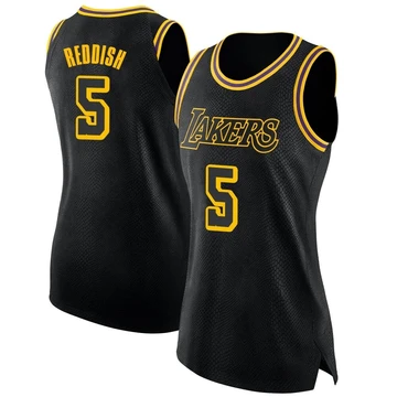 Cam Reddish ＃5 Los Angeles Lakers Swingman Black Women's Jersey - City Edition