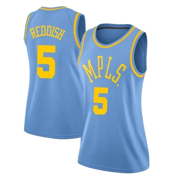 Cam Reddish ＃5 Los Angeles Lakers Swingman Blue Women's Hardwood Classics Jersey