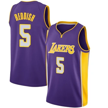Cam Reddish ＃5 Los Angeles Lakers Swingman Purple Men's Jersey - Statement Edition