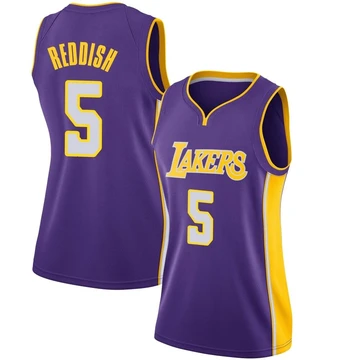 Cam Reddish ＃5 Los Angeles Lakers Swingman Purple Women's Jersey - Statement Edition