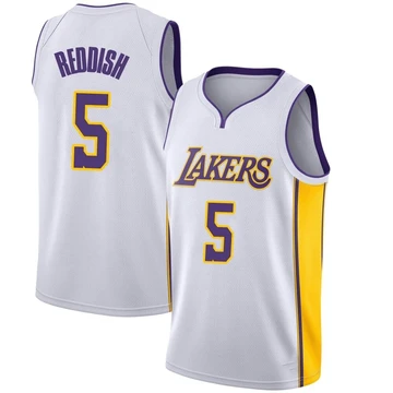 Cam Reddish ＃5 Los Angeles Lakers Swingman White Men's Jersey - Association Edition