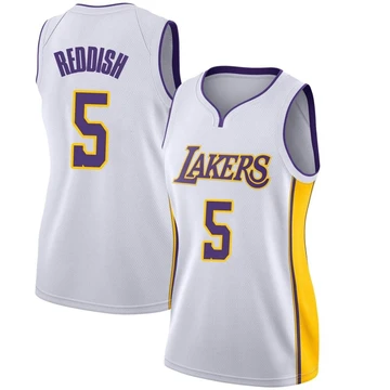 Cam Reddish ＃5 Los Angeles Lakers Swingman White Women's Jersey - Association Edition