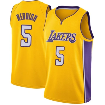 Cam Reddish ＃5 Los Angeles Lakers Swingman Yellow Youth Jersey - Icon Edition