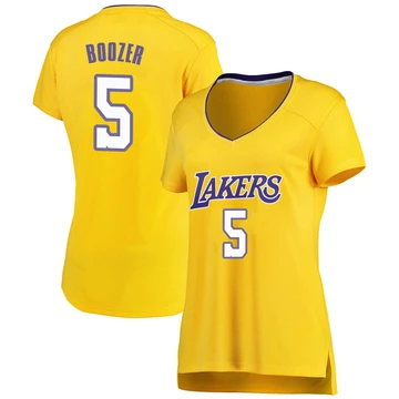 Carlos Boozer ＃5 Los Angeles Lakers Gold Women's Fast Break Jersey - Icon Edition