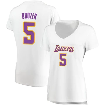 Carlos Boozer ＃5 Los Angeles Lakers White Women's Fast Break Jersey - Association Edition