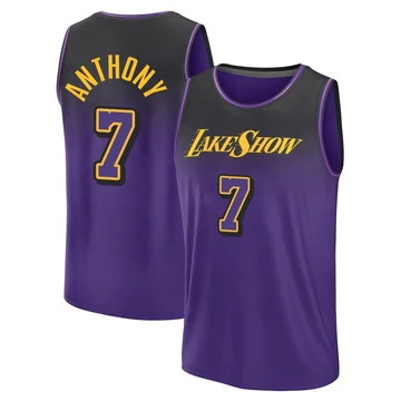 Carmelo Anthony ＃7 Los Angeles Lakers 2024/25 Youth Purple Fast Break City Edition Jersey