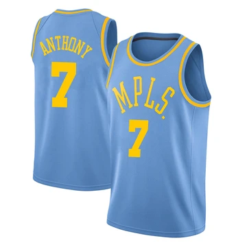 Carmelo Anthony ＃7 Los Angeles Lakers Swingman Blue Men's Hardwood Classics Jersey
