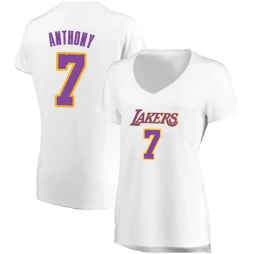 Carmelo Anthony ＃7 Los Angeles Lakers White Women's Fast Break Jersey - Association Edition