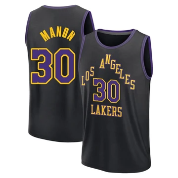 Chris Manon ＃30 Los Angeles Lakers 2025/26 Men's Fast Break Black City Edition Jersey
