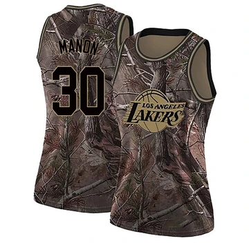 Chris Manon ＃30 Los Angeles Lakers Swingman Camo Women's Realtree Collection Jersey