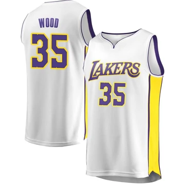 Christian Wood ＃35 Los Angeles Lakers White Men's Fast Break Jersey - Association Edition