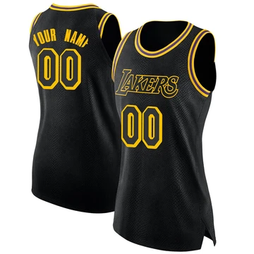Custom ＃00 Los Angeles Lakers Swingman Black Women's Jersey - City Edition