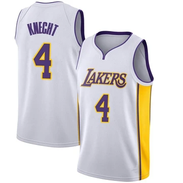 Dalton Knecht ＃4 Los Angeles Lakers Swingman White Men's Jersey - Association Edition