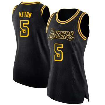 Deandre Ayton ＃5 Los Angeles Lakers Swingman Black Women's Jersey - City Edition