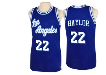 Elgin Baylor ＃22 Los Angeles Lakers Authentic Blue Men's Throwback Jersey