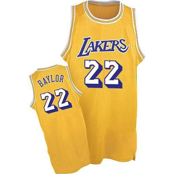 Elgin Baylor ＃22 Los Angeles Lakers Authentic Gold Men's Throwback Jersey