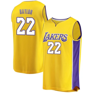 Elgin Baylor ＃22 Los Angeles Lakers Gold Youth Fast Break Jersey - Icon Edition