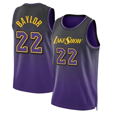 Elgin Baylor ＃22 Los Angeles Lakers Swingman 2024/25 Youth Purple City Edition Jersey