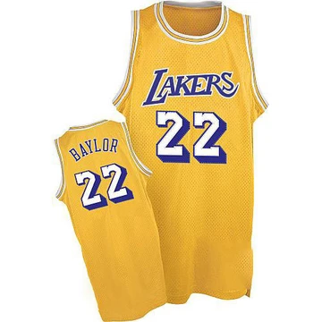 Elgin Baylor ＃22 Los Angeles Lakers Swingman Gold Men's Throwback Jersey