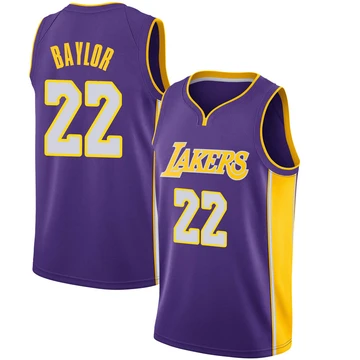 Elgin Baylor ＃22 Los Angeles Lakers Swingman Purple Men's Jersey - Statement Edition