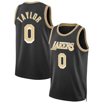 Ethan Taylor ＃0 Los Angeles Lakers Swingman Black Men's Select Series Jersey