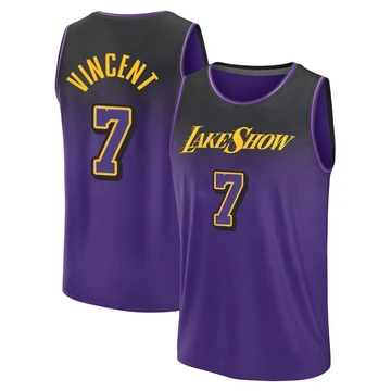 Gabe Vincent ＃7 Los Angeles Lakers 2024/25 Youth Purple Fast Break City Edition Jersey