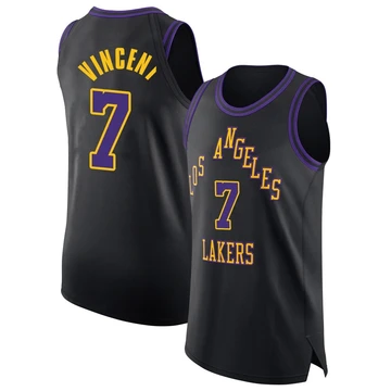 Gabe Vincent ＃7 Los Angeles Lakers Authentic 2025/26 Men's Black City Edition Jersey