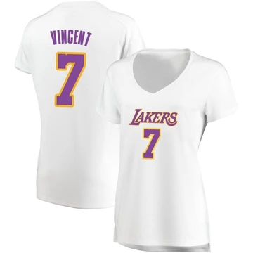 Gabe Vincent ＃7 Los Angeles Lakers White Women's Fast Break Jersey - Association Edition