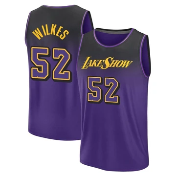 Jamaal Wilkes ＃52 Los Angeles Lakers 2024/25 Youth Purple Fast Break City Edition Jersey