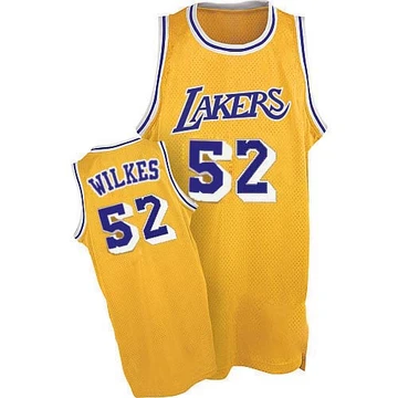 Jamaal Wilkes ＃52 Los Angeles Lakers Authentic Gold Men's Throwback Jersey