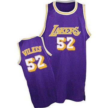 Jamaal Wilkes ＃52 Los Angeles Lakers Authentic Purple Men's Throwback Jersey