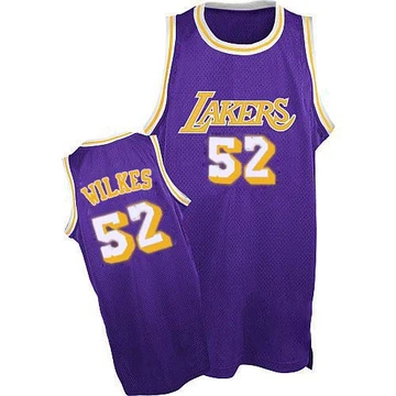 Jamaal Wilkes ＃52 Los Angeles Lakers Swingman Purple Men's Throwback Jersey
