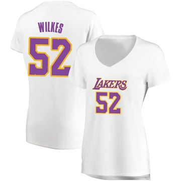 Jamaal Wilkes ＃52 Los Angeles Lakers White Women's Fast Break Jersey - Association Edition