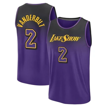 Jarred Vanderbilt ＃2 Los Angeles Lakers 2024/25 Youth Purple Fast Break City Edition Jersey