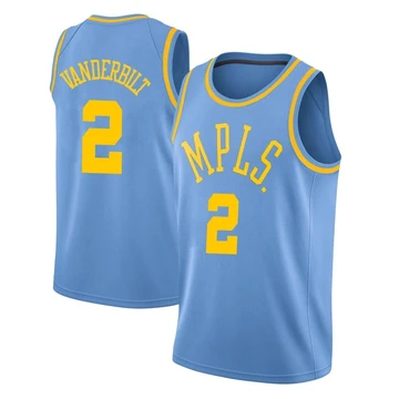 Jarred Vanderbilt ＃2 Los Angeles Lakers Swingman Blue Youth Hardwood Classics Jersey