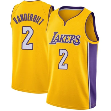 Jarred Vanderbilt ＃2 Los Angeles Lakers Swingman Yellow Men's Jersey - Icon Edition
