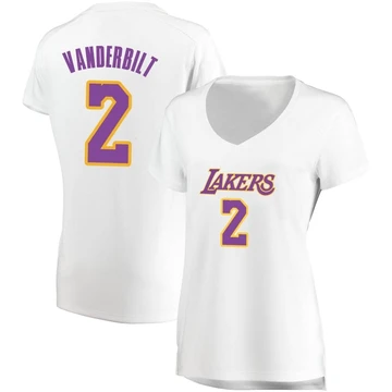 Jarred Vanderbilt ＃2 Los Angeles Lakers White Women's Fast Break Jersey - Association Edition