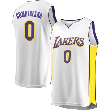 Jarron Cumberland ＃0 Los Angeles Lakers White Men's Fast Break Jersey - Association Edition